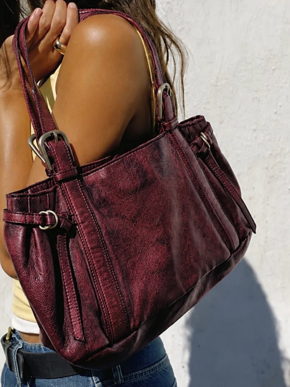 Free People Copenhagen shoulder bag in red